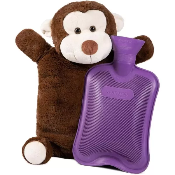 HomeTop Premium Classic Rubber Hot and Cold Water Bottle with Cute Stuffed Fox Cover 