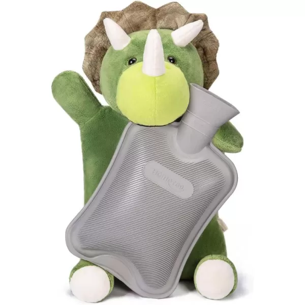 HomeTop Premium Classic Rubber Hot and Cold Water Bottle with Cute Stuffed Fox Cover 