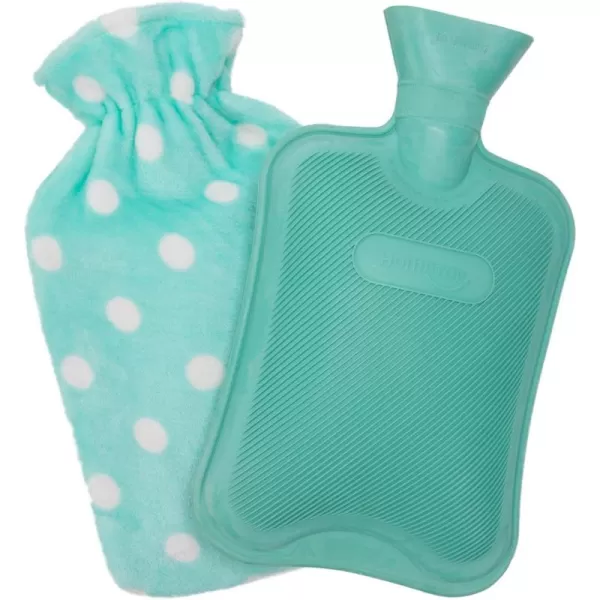 HomeTop Premium Classic Rubber Hot or Cold Water Bottle with Soft Fleece Cover 