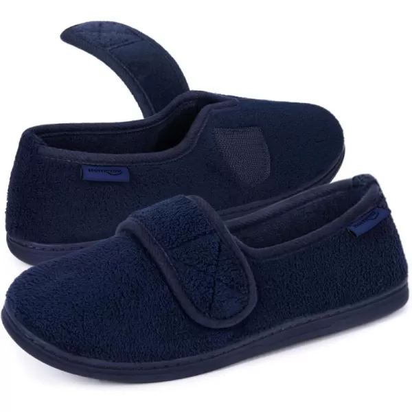 HomeTop Women's Comfy Memory Foam House Shoe Slippers with Customized Adjustable Hook and Loop