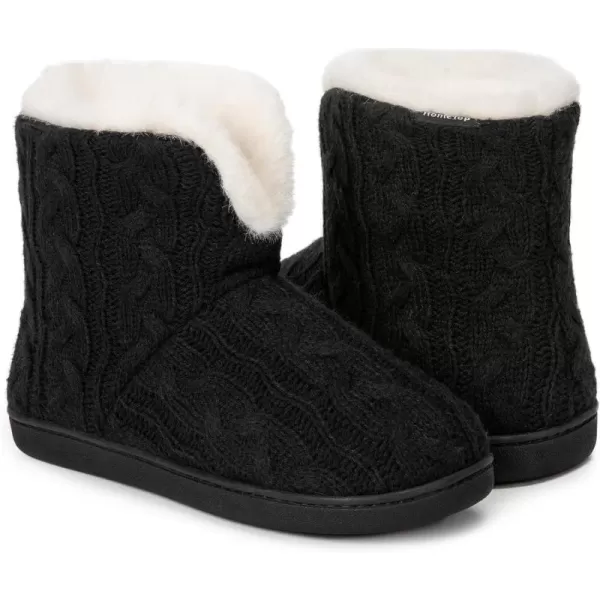 HomeTop Women's Fuzzy Memory Foam Boot Slippers with Indoor Outdoor Rubber Sole