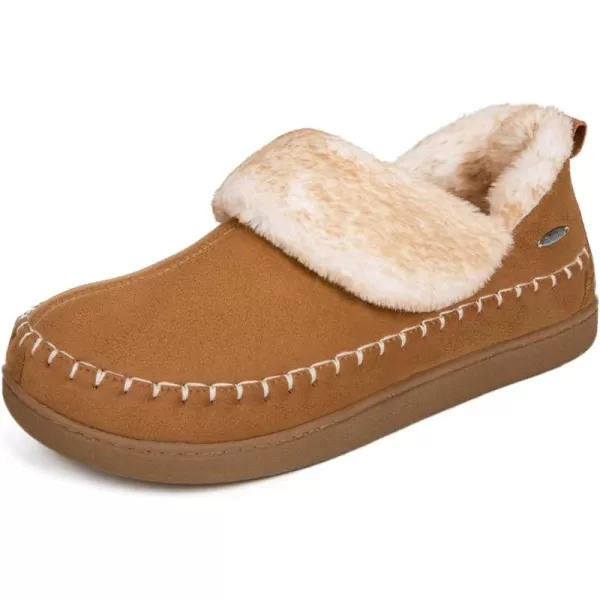 HomeTop Women's Microsuede Fuzzy Sherpa Lining Memory Foam Ankle Bootie House Slippers