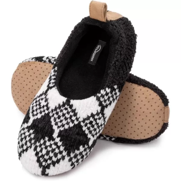 HomeTop Women's Soft Wheat hair Slipper Socks with Tweed Design