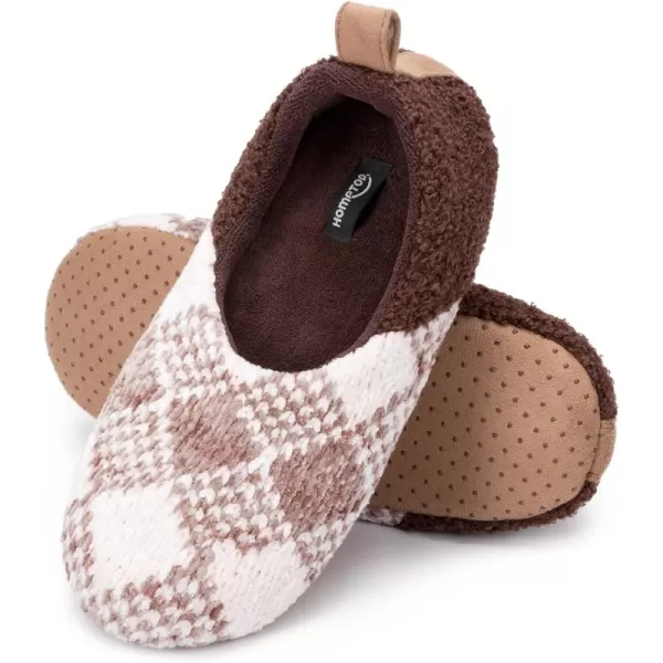 HomeTop Women's Soft Wheat hair Slipper Socks with Tweed Design