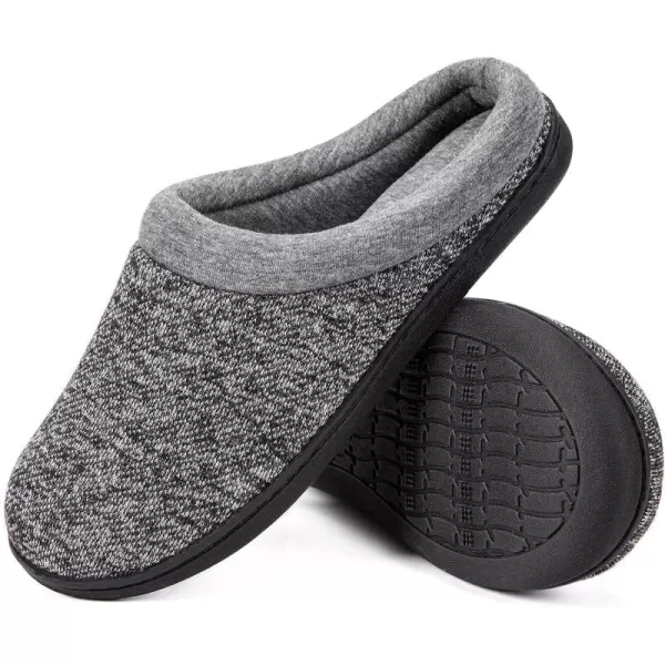 Women's Warm Cotton Knit Memory Foam Slippers Soft Yarn House Slippers with Anti Slip Sole