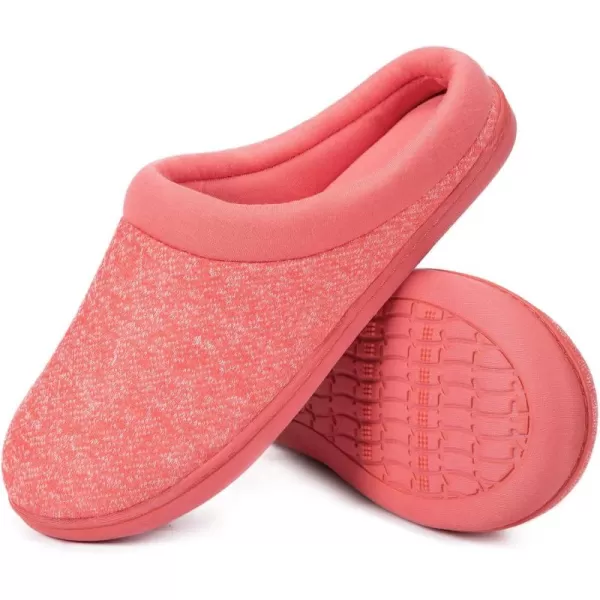 Women's Warm Cotton Knit Memory Foam Slippers Soft Yarn House Slippers with Anti Slip Sole