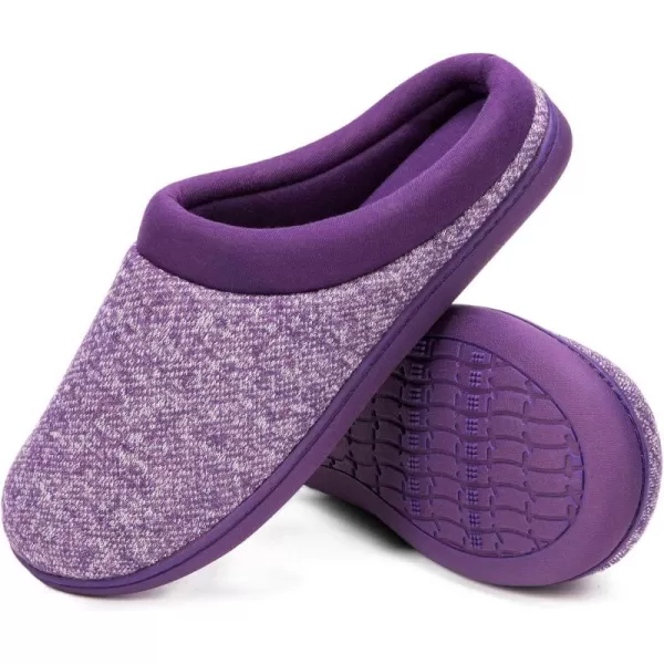 Women's Warm Cotton Knit Memory Foam Slippers Soft Yarn House Slippers with Anti Slip Sole