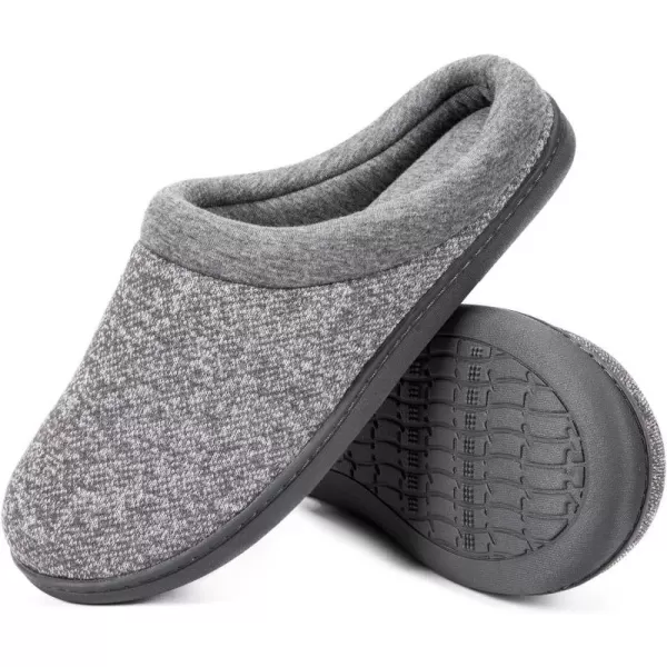 Women's Warm Cotton Knit Memory Foam Slippers Soft Yarn House Slippers with Anti Slip Sole