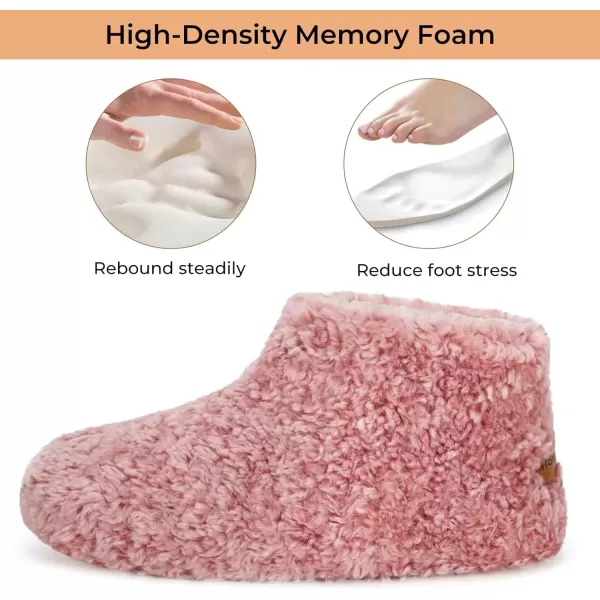 imageHomeTop Womens Fuzzy Bootie Slippers Warm Winter Indoor House Shoes with Teddy Fleece