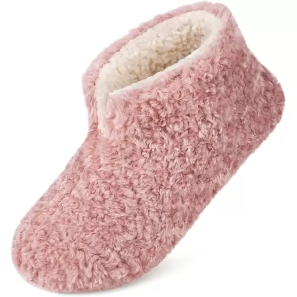 imageHomeTop Womens Fuzzy Bootie Slippers Warm Winter Indoor House Shoes with Teddy Fleece