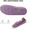 imageHomeTop Womens Cozy Corduroy Memory Foam Loafer Slippers Closed Back House Shoes Indoor Outdoor with Coral Velvet LiningMauve