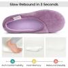 imageHomeTop Womens Cozy Corduroy Memory Foam Loafer Slippers Closed Back House Shoes Indoor Outdoor with Coral Velvet LiningMauve