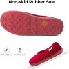 imageHomeTop Womens Cozy Corduroy Memory Foam Loafer Slippers Closed Back House Shoes Indoor Outdoor with Coral Velvet LiningWine