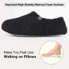 imageHomeTop Womens Fuzzy Curly Fur Memory Foam Loafer Slippers with Polar Fleece LiningBlack