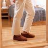 imageHomeTop Womens Fuzzy Curly Fur Memory Foam Loafer Slippers with Polar Fleece LiningBrown