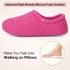 imageHomeTop Womens Fuzzy Curly Fur Memory Foam Loafer Slippers with Polar Fleece LiningCarnation