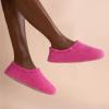 imageHomeTop Womens Fuzzy Curly Fur Memory Foam Loafer Slippers with Polar Fleece LiningCarnation
