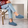 imageHomeTop Womens Fuzzy Curly Fur Memory Foam Loafer Slippers with Polar Fleece LiningCerulean