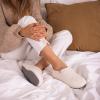 imageHomeTop Womens Fuzzy Curly Fur Memory Foam Loafer Slippers with Polar Fleece LiningCream White