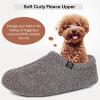 imageHomeTop Womens Fuzzy Curly Fur Memory Foam Loafer Slippers with Polar Fleece LiningGrey