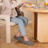imageHomeTop Womens Fuzzy Curly Fur Memory Foam Loafer Slippers with Polar Fleece LiningGrey
