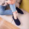imageHomeTop Womens Fuzzy Curly Fur Memory Foam Loafer Slippers with Polar Fleece LiningNavy