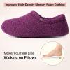imageHomeTop Womens Fuzzy Curly Fur Memory Foam Loafer Slippers with Polar Fleece LiningPurple