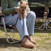 imageHomeTop Womens Fuzzy Curly Fur Memory Foam Loafer Slippers with Polar Fleece LiningTan