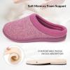 imageHomeTop Womens Knit Memory Foam Slippers Warm Soft House Shoes with Antislip SoleFushcia