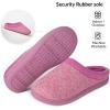 imageHomeTop Womens Knit Memory Foam Slippers Warm Soft House Shoes with Antislip SoleFushcia