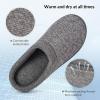 imageHomeTop Womens Knit Memory Foam Slippers Warm Soft House Shoes with Antislip SoleGrey