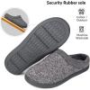 imageHomeTop Womens Knit Memory Foam Slippers Warm Soft House Shoes with Antislip SoleGrey