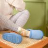imageHomeTop Womens Knit Memory Foam Slippers Warm Soft House Shoes with Antislip SoleLight Blue