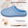 imageHomeTop Womens Knit Memory Foam Slippers Warm Soft House Shoes with Antislip SoleLight Blue
