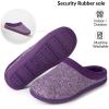 imageHomeTop Womens Knit Memory Foam Slippers Warm Soft House Shoes with Antislip SolePurple
