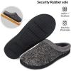 imageHomeTop Womens Knit Memory Foam Slippers Warm Soft House Shoes with Antislip SoleSpace Black