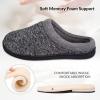 imageHomeTop Womens Knit Memory Foam Slippers Warm Soft House Shoes with Antislip SoleSpace Black