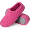 imageHomeTop Womens Fuzzy Curly Fur Memory Foam Loafer Slippers with Polar Fleece LiningCarnation