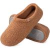 imageHomeTop Womens Fuzzy Curly Fur Memory Foam Loafer Slippers with Polar Fleece LiningTan