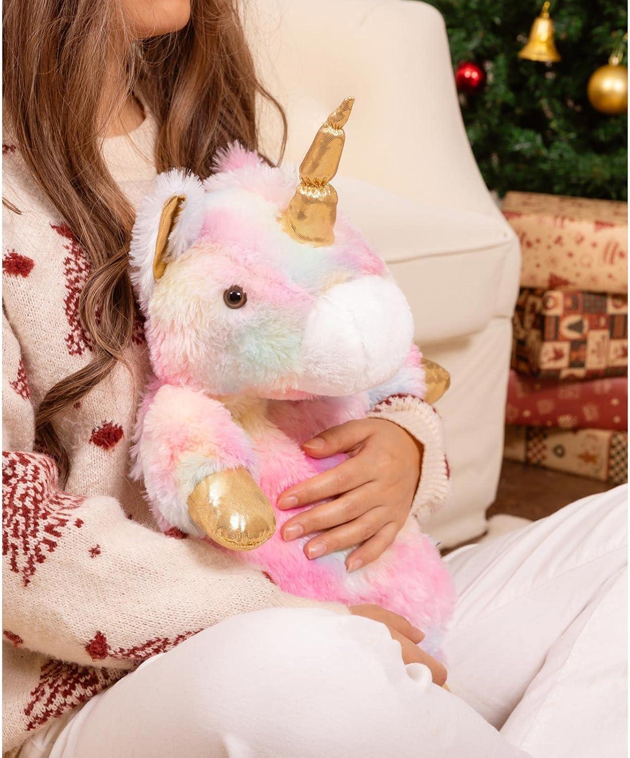 imageHomeTop Premium Classic Rubber Hot Water Bottle with Cute Unicorn Cover 2L MulticolorMulticolor