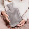 imageHomeTop Premium Classic Rubber Hot Water Bottle 1L Eggshell CreamAsh Grey