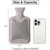 imageHomeTop Premium Classic Rubber Hot Water Bottle 1L Eggshell CreamAsh Grey