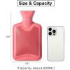 imageHomeTop Premium Classic Rubber Hot Water Bottle 1L Eggshell CreamLight Coral Pink