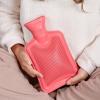 imageHomeTop Premium Classic Rubber Hot Water Bottle 1L Eggshell CreamLight Coral Pink