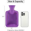 imageHomeTop Premium Classic Rubber Hot Water Bottle 1L Eggshell CreamPurple