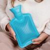 imageHomeTop Premium Classic Rubber Hot Water Bottle 1L Eggshell CreamVivid Sky Blue