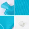 imageHomeTop Premium Classic Rubber Hot Water Bottle 1L Eggshell CreamVivid Sky Blue