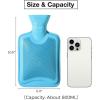 imageHomeTop Premium Classic Rubber Hot Water Bottle 1L Eggshell CreamVivid Sky Blue