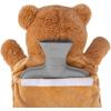 imageHomeTop Premium Classic Rubber Hot or Cold Water Bottle with Cute Stuffed Animal Cover 2 Liter GrayGray