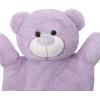 imageHomeTop Premium Classic Rubber Hot or Cold Water Bottle with Cute Stuffed Animal Cover 2 Liter GrayLavender Purple